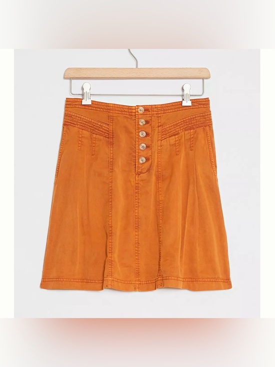 Anthropologie Dresses & Skirts - Anthropologie Briony Mini Skirt dark orange rust fall boho peasant indie size 0